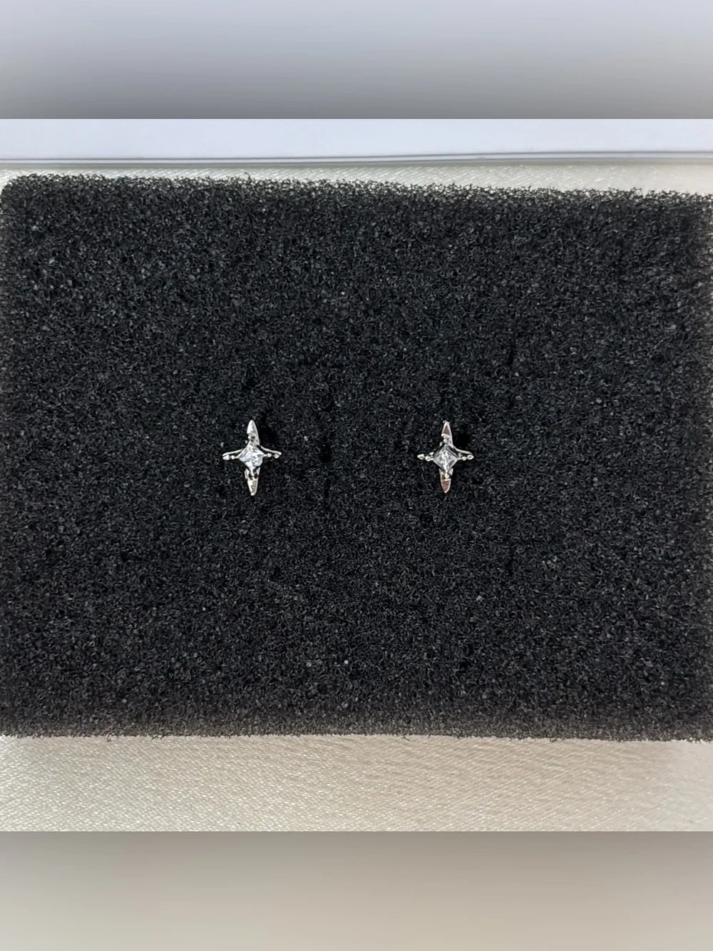 8mm CZ Star Stud Earrings for Men Women Streetwear Hip Hop Punk Unisex Earrings